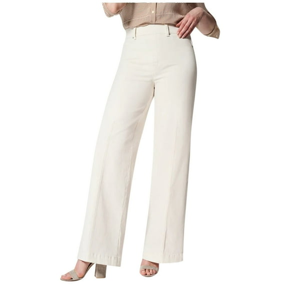 New Wide Leg Jeans For Women Seamed Front Wide Leg Jeans Solid Color Casual Fashion Trousers
