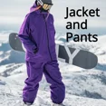 thumbnail image 1 of New Winter 2025 Outdoor Women Men's Ski Suit Warm Snowboard Clothes Mountain Adult Waterproof Skiing Snow Jacket Pants Sets, 1 of 9