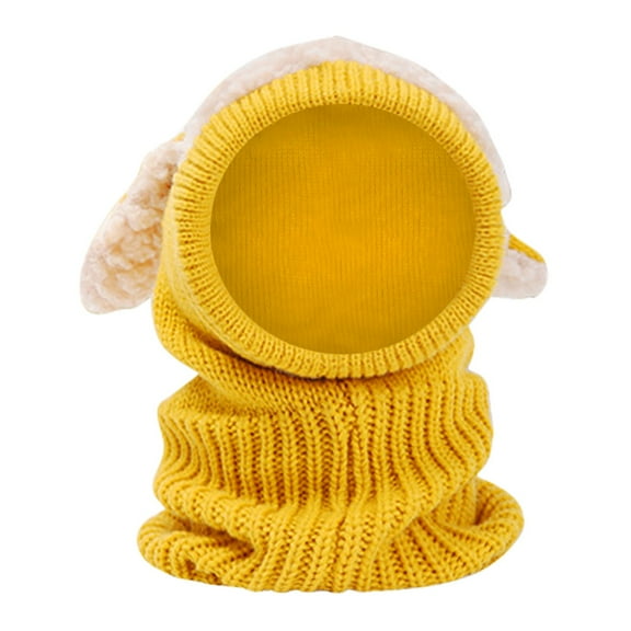 New Winter Baby Kids Girls Boys Warm Woolen Coif Hood Scarf Caps Hats Baby Kids Girls Boys Hat