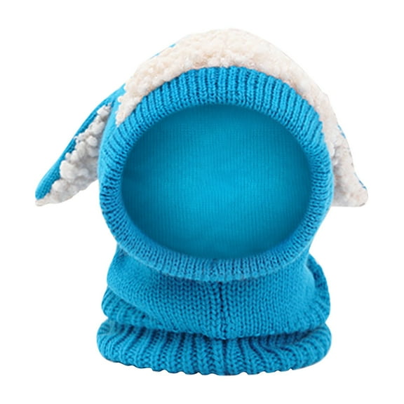 New Winter Baby Kids Girls Boys Warm Woolen Coif Hood Scarf Caps Hats Elastic Baby Turban Hat Children Caps