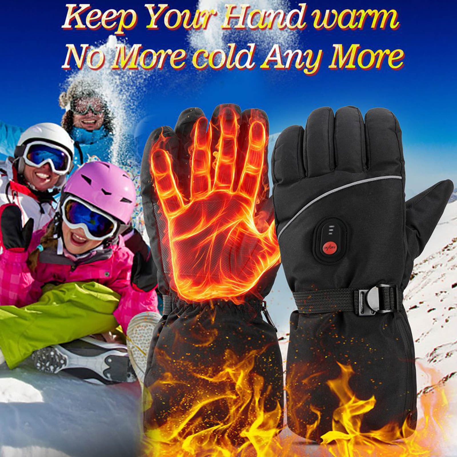 New Winter Charging Heating Gloves Three Adjustable Thermostat Gloves