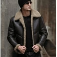 thumbnail image 1 of New Winter Fashion Coat for Man Genuine Leather Jacket Natural Real Sheepskin Shearling Outerwear Thick Wool Liner Brown Vintage Plus Oversize 5XL 6XL XXXXXXL,4XL,Brown, 1 of 5