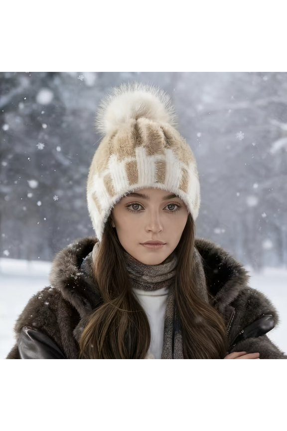 New Winter Snowy Atmosphere Full Warmth Fashion Item, Outdoor Cold-Proof Warm Winter Hat, Outdoor Cycling Windproof Cold-Proof Warm Comfortable Women's Hat