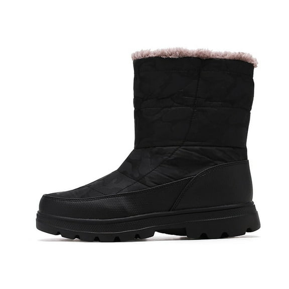 New Winter Warm Snow Boots for Women Fshion Plus Size Solid Color Flat Casual Short Snow Boots Shoes