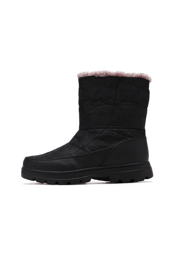 New Winter Warm Snow Boots for Women Fshion Plus Size Solid Color Flat Casual Short Snow Boots Shoes