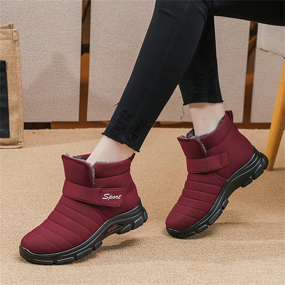 New Winter Warm Snow Boots for Women Fshion Plus Size Velvet Snow Short Warm And Thick Shoes