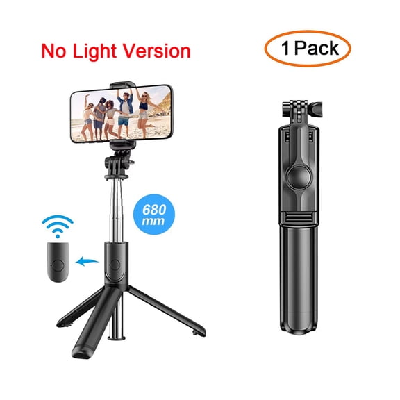 New Wireless Bluetooth selfie stick tripod Bluetooth Foldable Monopod With Led light remote shutter For iphone Wholesale