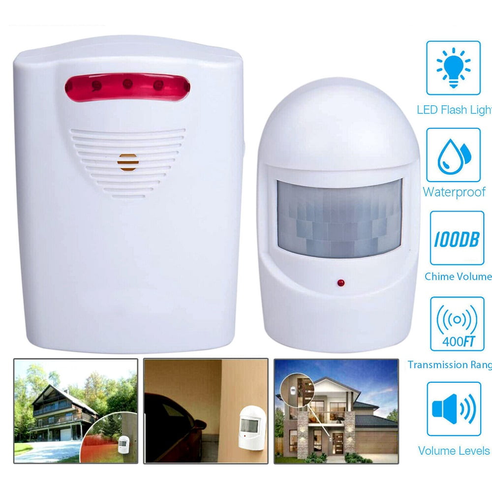 New Wireless Driveway Alarm Infrared Motion Sensor Home Garage Alert ...