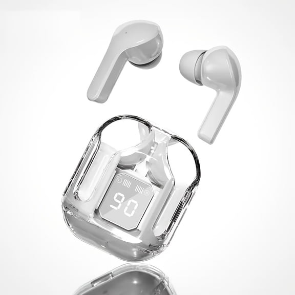 New Wireless Earphones with Ultra-long Battery Life Sports Game Mini Dual Stereo In-Ear Universal EarbudsTransparent Wireless Earbuds Wireless 5.3 Headphones with ENC Noise Canceling Earphones,