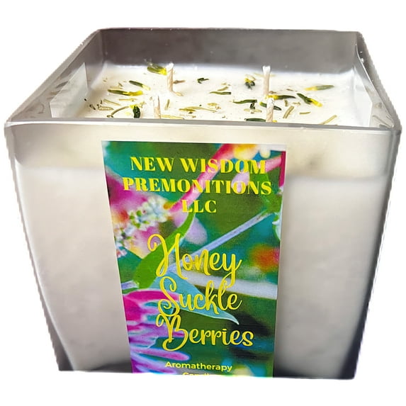 New Wisdom PremonitionsLLC Botanical Aromatherapy 2 lbs Honey Suckle Berries Scented Candle