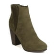thumbnail image 1 of New Women Breckelles Gail-37 Faux Suede Elastic Panel Chunky Heel Bootie, 1 of 5