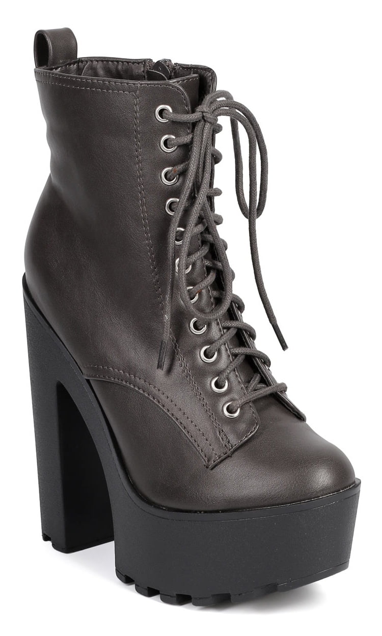 Breckelles lace up combat boots sale