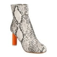 thumbnail image 1 of New Women Cape Robbin Athena-10 Leatherette Snakeskin Oval Heel Bootie, 1 of 6
