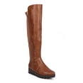 thumbnail image 1 of New Women DbDk Chino-1 Leatherette Over The Knee Lug Sole Zip Wedge Boot Size, 1 of 5