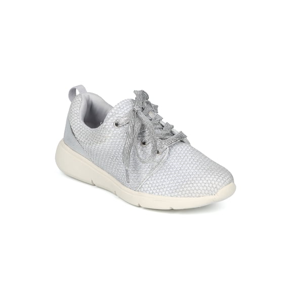 New Women Fahrenheit Dora-02 Glitter Mesh Lace Up Low Top Jogger Sneaker