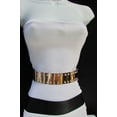 thumbnail image 1 of New Women Fashion Gold Metal Plate Belt Big Rhinestones Fits Sizes S M, 1 of 3