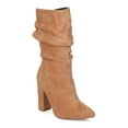 thumbnail image 1 of New Women Faux Suede Pointy Toe Slouchy Block Heel Boot - 18030 By Cape Robbin, 1 of 6