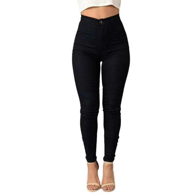 New Women High Waisted Skinny Jeans Pants Size 6 8 10 12 14 