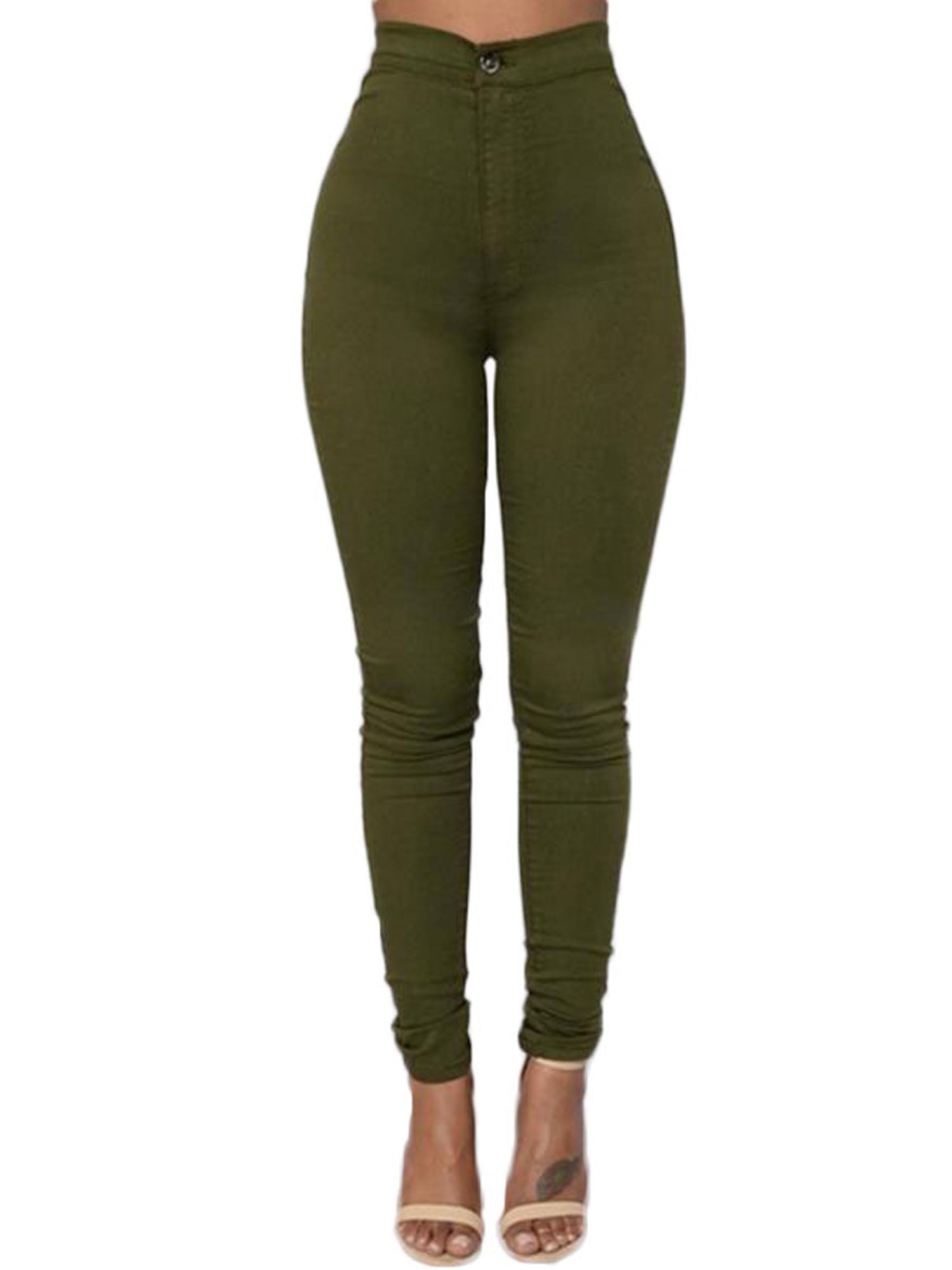 New Women High Waisted Skinny Jeans Pants - Walmart.com
