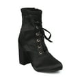 thumbnail image 1 of New Women Indulge Ella-1 Satin Round Toe Lace Up Block Heel Bootie, 1 of 7