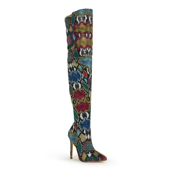 New Women Liliana Gisele-7 Thigh High Pointy Toe Stiletto Boot