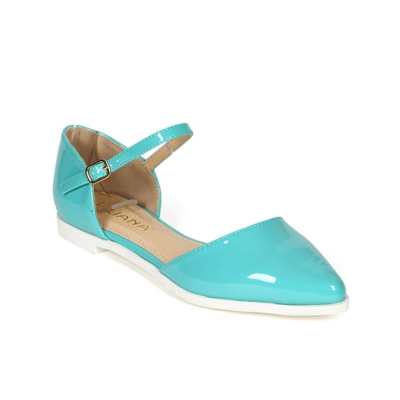 New Women Liliana Julique-1 Patent Pointy Toe Mary Jane D'Orsay Flat
