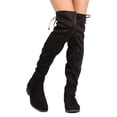 thumbnail image 1 of New Women Liliana Vista-1 Faux Suede Thigh High Drawstring Riding Boot, 1 of 3