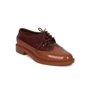 New Women Melissa Classic Brogue PVC Lace Up Spectator Loafer