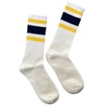 thumbnail image 1 of New Women Men Striped Socks Soft Breathable Crew Socks Casual Slouch Athletic Matching Socks, 1 of 4