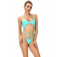 thumbnail image 1 of New Women One Piece Swimsuit Halter CutOut Bikini Lace Up Bikini Bathing Suits Swimwear, 1 of 1