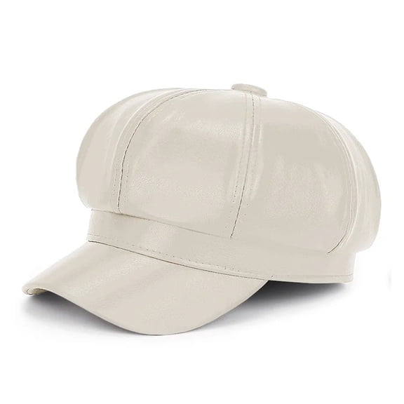 New Women PU Leather Berets Cap Hat Black Red Outdoor Adjustable Female Autumn Winter Casual Lady Cap Hat For Women ,Fashion