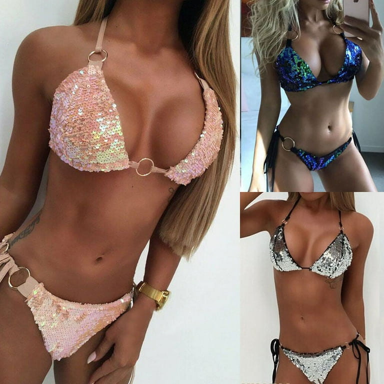 Push up sequin bikini online