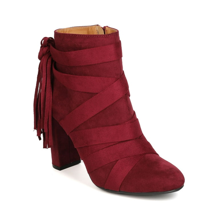 Qupid red hotsell booties