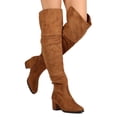 thumbnail image 1 of New Women Refresh Becky-02 Faux Suede Over The Knee Chunky Heel Boot, 1 of 3
