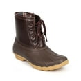 thumbnail image 1 of New Women Refresh Hunter-06 Leatherette Two Tone Mix Media Lace Up Duck Boot, 1 of 5