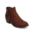thumbnail image 1 of New Women Refresh Tildon-06 Faux Suede Round toe Zip Bootie, 1 of 5