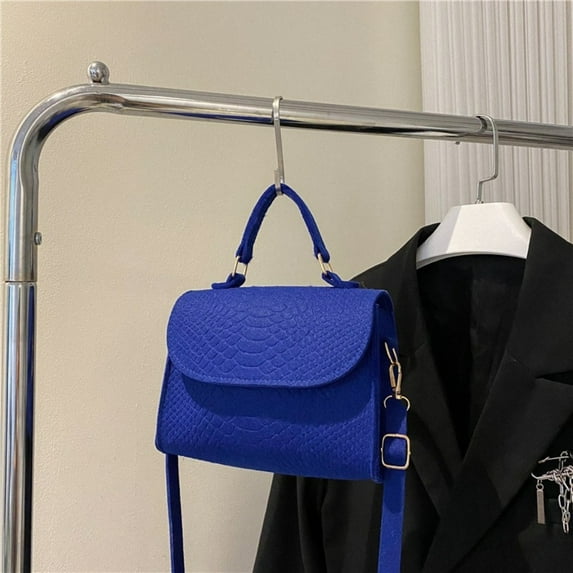 New Women Solid Color Square Crossbody Bags Crossbody Bags Ladies Bags Shoulder Bags BLUE