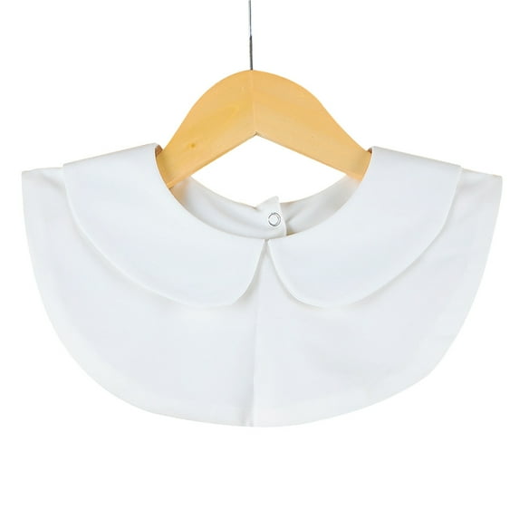 New Women Solid Shirt Cotton False Doll Collar White & Black Blouse Vintage Detachable Adjust Clothes Accessories
