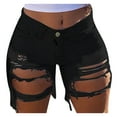 thumbnail image 1 of New Women Sport High Stretchy Shorts Women Jeans Shorts Pants Overalls Pants Poled Distressed Casual Fit, 1 of 5