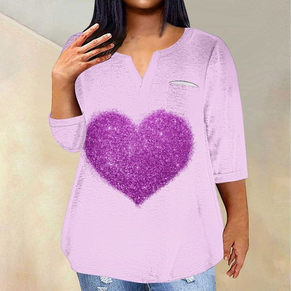 New Women Summer Tops 2024 Plus Size Fashion Sexy V-Neck Blouse Casual Loose Long Sleeve Blouse Gift for Women Clearance Under 10$!