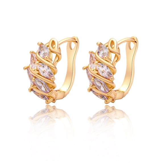 New Women's 1.7cm Long 1cm Wide Swirled Gem Cluster Earrings Great Valentine's Day Gifts