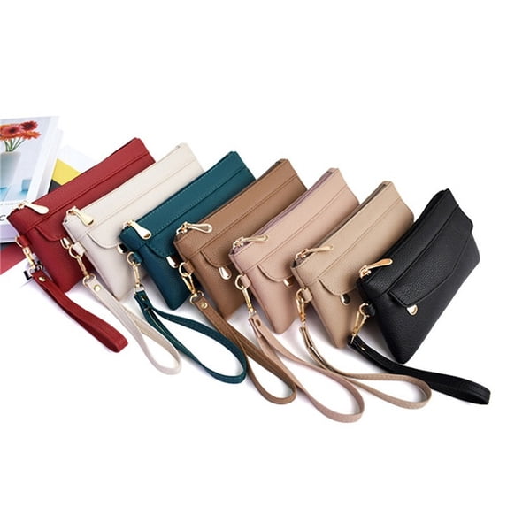 New Women's Brown Soft Pu Leather Hand Strap Clutch Bag - Minimalist Soft Surface, Handheld Straps For Grocery Shopping & Commuting Portable - For Women Daily Use, Casual Outings,