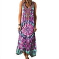 thumbnail image 1 of New Women's Casual Loose Vest Tank Vintage Dress Party Sexy Boho Bow Befree Maxi Dress Plus Sizes Dress, 1 of 1