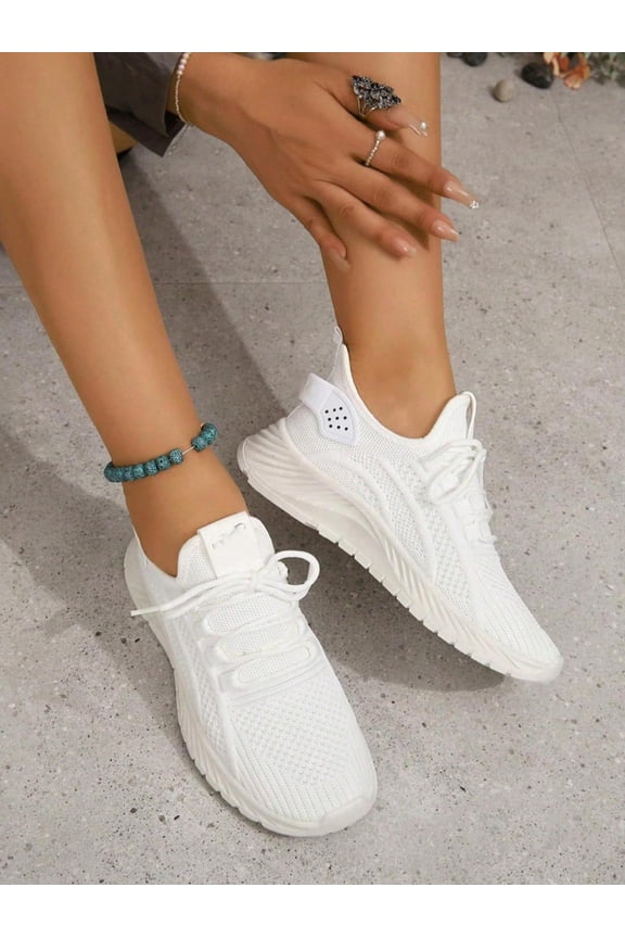 New Women's Casual Sneakers for Fall/Winter - Solid Colors, Versatile & Fashionable, Perfect for Outdoor Sports, Tennis, Running, Hiking. Thick Sole, Wear-Resistant Slip-On.
