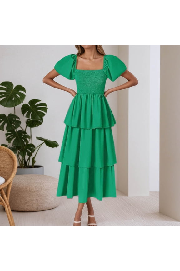 A New Women's Fashionable Elegant And Cake Dress In Solid Color plus Size Wrap Dress for Women Womens Prom Dresses Long Lace Dress plus Designer Party Wear Dresses Wedding Gowns Dress for Women with