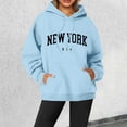 thumbnail image 1 of New Women's Letter Printed Round Neck Pullover Street Long Sleeve Pullover Hoodie Tunic Zipper Sweatshirts Women Light Weight Zip up Hoodie Women Hoodies Size Large Womens Womens Long Sleeve Casual, 1 of 3