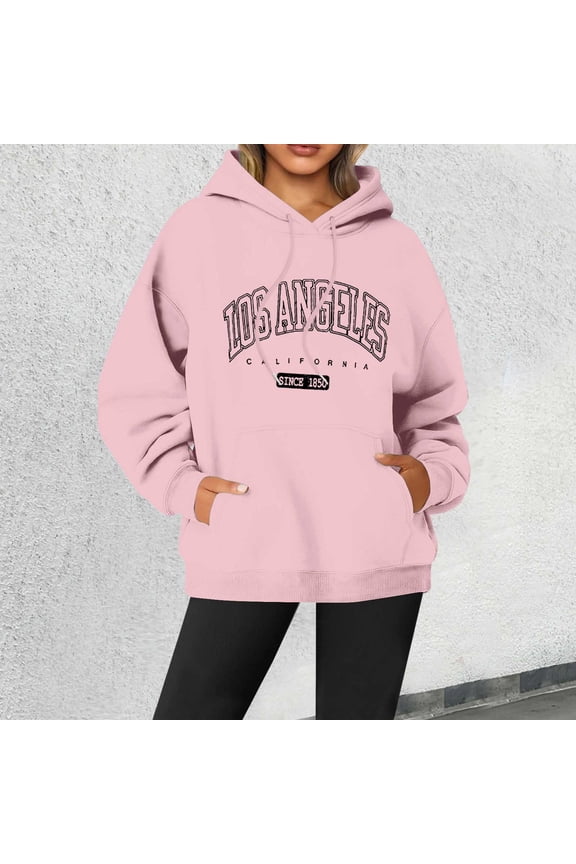 New Women's Letter Printed Round Neck Pullover Street Long Sleeve Pullover Hoodie Zip up Hoodie Fall Clothe Long Sweatshirt Jacket Thin Womens Dress Jacket Women Sweatshirt Dress Hoodie Female