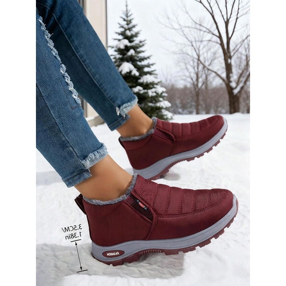 New Women's Outdoor Sports Walking Shoes, Ultra-Comfortable Soft Sole Non-Slip Casual Flat Snow Boots - Perfect for Work, Everyday Wear, Thanksgiving & Christmas