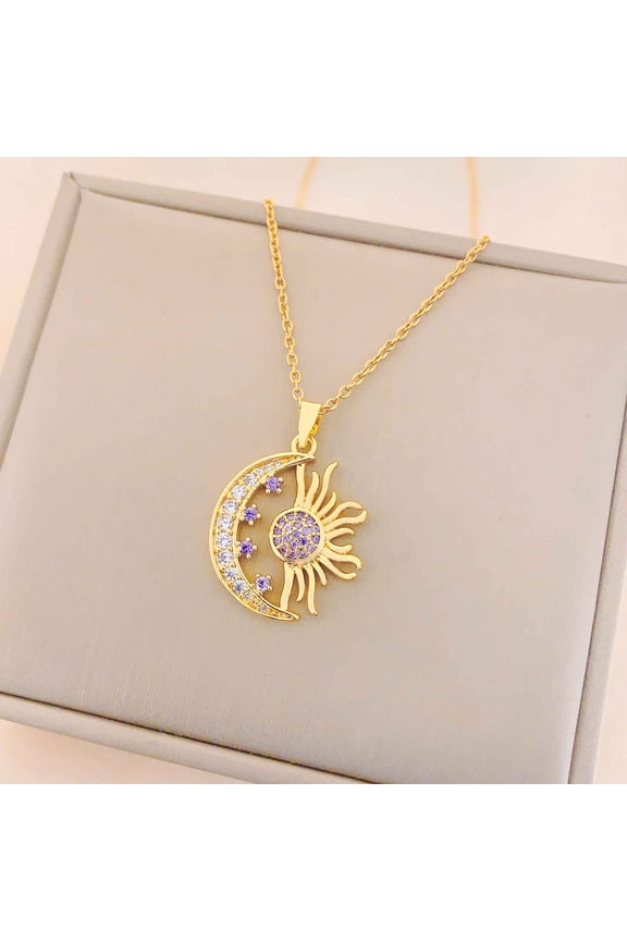 New Women's Planet Pendant Necklace - Titanium Steel, High-End, Fade-Resistant Clavicle Chain
