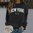thumbnail image 1 of New Women's Printed Round Neck Pullover Street Long Sleeve Pullover Hoodie Dark Sweatshirt Women Hoodie Jumpsuits Women plus Size Light Pullover Sweatshirt Women Junior Outfit Full Zip Sports Jacket, 1 of 5